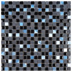 PASTILHA-GLASS-MOSAIC-GS200-GLASS-STONE-PRETA-METAL-AZULADO-31X31