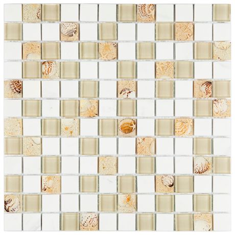 PASTILHA-GLASS-MOSAIC-GS404-GLASS-STONE-BRANCO---BEGE-30X30 PASTILHA-GLASS-MOSAIC-GS404-GLASS-STONE-BRANCO---BEGE-30X30