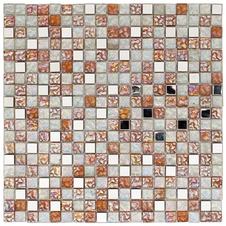 PASTILHA-GLASS-MOSAIC-GS550-GLASS-STONE-BRANCO---LARANJA--31X31 PASTILHA-GLASS-MOSAIC-GS550-GLASS-STONE-BRANCO---LARANJA--31X31