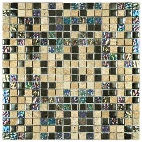 PASTILHA-GLASS-MOSAIC-GS907-GLASS-STONE-BEGE-METAL-SALMAO-31X31 PASTILHA-GLASS-MOSAIC-GS907-GLASS-STONE-BEGE-METAL-SALMAO-31X31