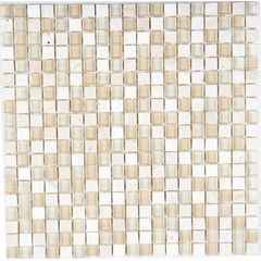 PASTILHA-GLASS-MOSAIC-GS910-GLASS-STONE-BEGE--MARMORE-BRANCO-31X31