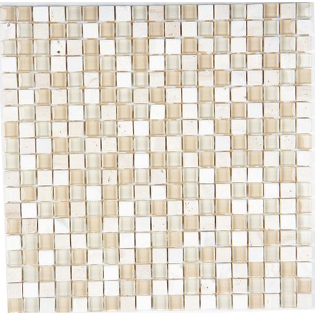 PASTILHA-GLASS-MOSAIC-GS910-GLASS-STONE-BEGE--MARMORE-BRANCO-31X31 PASTILHA-GLASS-MOSAIC-GS910-GLASS-STONE-BEGE--MARMORE-BRANCO-31X31