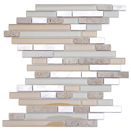 PASTILHA-GLASS-MOSAIC-GST04-GLASS-STONE-BEGE-METAL-30X306 PASTILHA-GLASS-MOSAIC-GST04-GLASS-STONE-BEGE-METAL-30X306