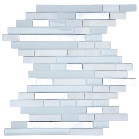 PASTILHA-GLASS-MOSAIC-GST05-GLASS-STONE-BRANCO-METAL-30X306 PASTILHA-GLASS-MOSAIC-GST05-GLASS-STONE-BRANCO-METAL-30X306