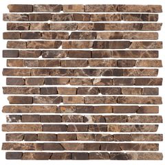 PASTILHA-GLASS-MOSAIC-MR11-MARMORE-MARROM-IMPERADOR-MATTE-305X305
