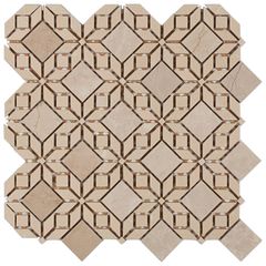 PASTILHA-GLASS-MOSAIC-MR42-MARMORE-CREMA-MARFIL-ROYAL-BOTTICINO-33X33