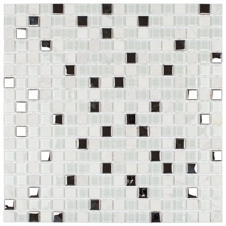 PASTILHA-GLASS-MOSAIC-SMG100-SLIM-BRANCO-COM-INOX-305X305 PASTILHA-GLASS-MOSAIC-SMG100-SLIM-BRANCO-COM-INOX-305X305