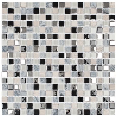 PASTILHA-GLASS-MOSAIC-SMG102-SLIM-BRANCO-PRETO-CINZA-COM-INOX-305X305 PASTILHA-GLASS-MOSAIC-SMG102-SLIM-BRANCO-PRETO-CINZA-COM-INOX-305X305