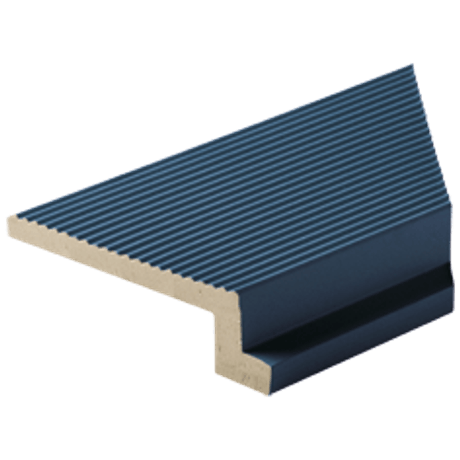 Apoio-Ceramico-para-Grelha-Gail-Piscina-Canelado-45-graus-Interno-Esquerdo-Azul-Capri-Canelado-240109x116x35x11mm