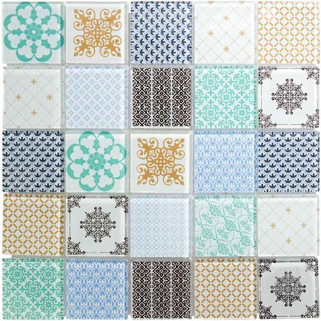 Pastilha-de-Vidro-Van-Gogh-Patchwork-Ladrilho-Saint-Tropez-31x31