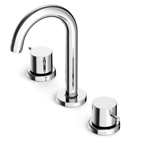 Misturador-de-Mesa-para-Lavatorio-3-Furos-Bica-Alta-com-Valvula-de-Escoamento-Incepa-Linha-New-