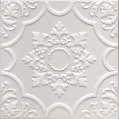 Revestimento-Gabriella-Arabesco-Floral-Branco-AF20-WH-01-Acetinado-20X20