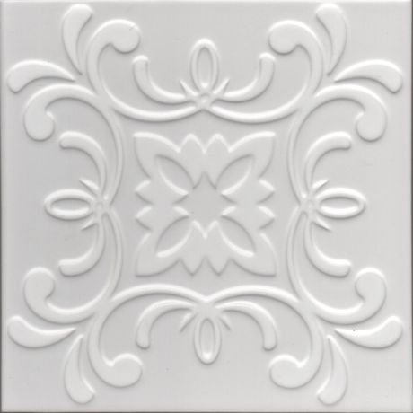 Revestimento-Gabriella-Arabesco-Floral-Branco-AF20-WH-03-Acetinado-20X20