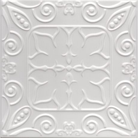 Revestimento-Gabriella-Arabesco-Floral-Branco-AF20-WH-04-Acetinado-20X20