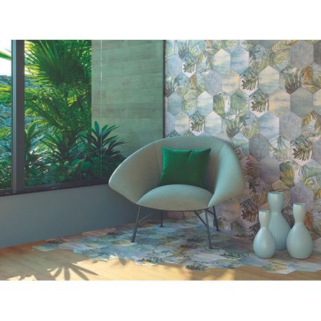 Piso-Ceramico-Gabriella-Hexagonal-Tropicalia-Acetinado-e-Brilhante-17X20