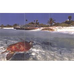 Painel-Gabriella-40X60-Tartaruga-Kit-6-Pecas-Brilhante-20X20