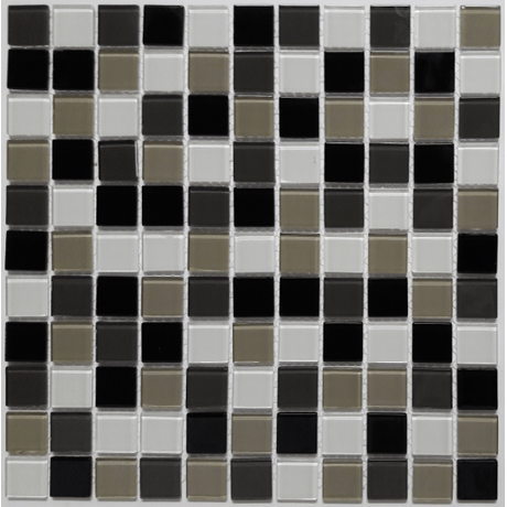 Pastilha-de-Vidro-Glass-Mosaic-Cristal-MIX2510-Preto-Branco-Cinza-30x30- Pastilha-de-Vidro-Glass-Mosaic-Cristal-MIX2510-Preto-Branco-Cinza-30x30-