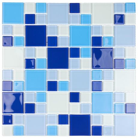Pastilha-de-Vidro-Glass-Mosaic-Cristal-K2411-Branco-Azul-30x30- Pastilha-de-Vidro-Glass-Mosaic-Cristal-K2411-Branco-Azul-30x30-