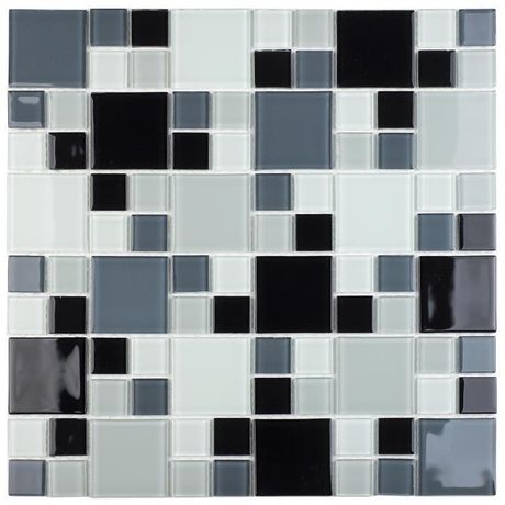 Pastilha-de-Vidro-Glass-Mosaic-Cristal-K2412-Branco-Cinza-Preto-30x30 Pastilha-de-Vidro-Glass-Mosaic-Cristal-K2412-Branco-Cinza-Preto-30x30