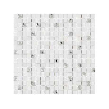 Pastilha-de-Marmore-Vidro-e-Inox-Glass-Mosaic-Glass-Stone-GS110-Branco-30x30