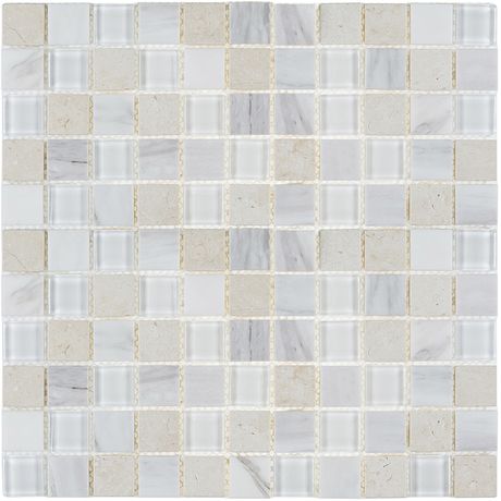 Pastilha-de-Vidro-e-Marmore-Glass-Mosaic-Matisse-MT714-Branco-Bege-29x29 Pastilha-de-Vidro-e-Marmore-Glass-Mosaic-Matisse-MT714-Branco-Bege-29x29