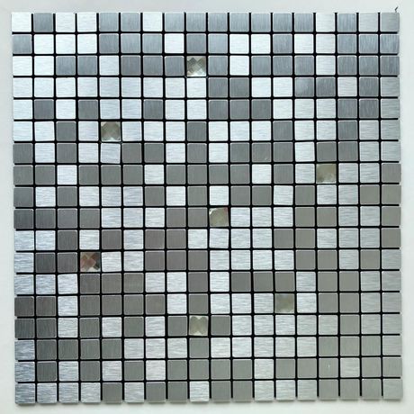 Pastilha-de-Aluminio-Glass-Mosaic-Metal-AL1008-Prata-Escovada-30x30 Pastilha-de-Aluminio-Glass-Mosaic-Metal-AL1008-Prata-Escovada-30x30