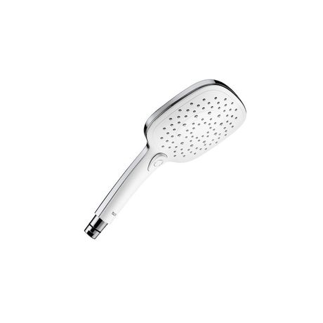 Ducha-Manual-Roca-140-Mm-com-3-Funcoes-Plenum-Square--Itens-para-Instalacao-Tomada-D-Agua-Flexivel-e-Suporte-