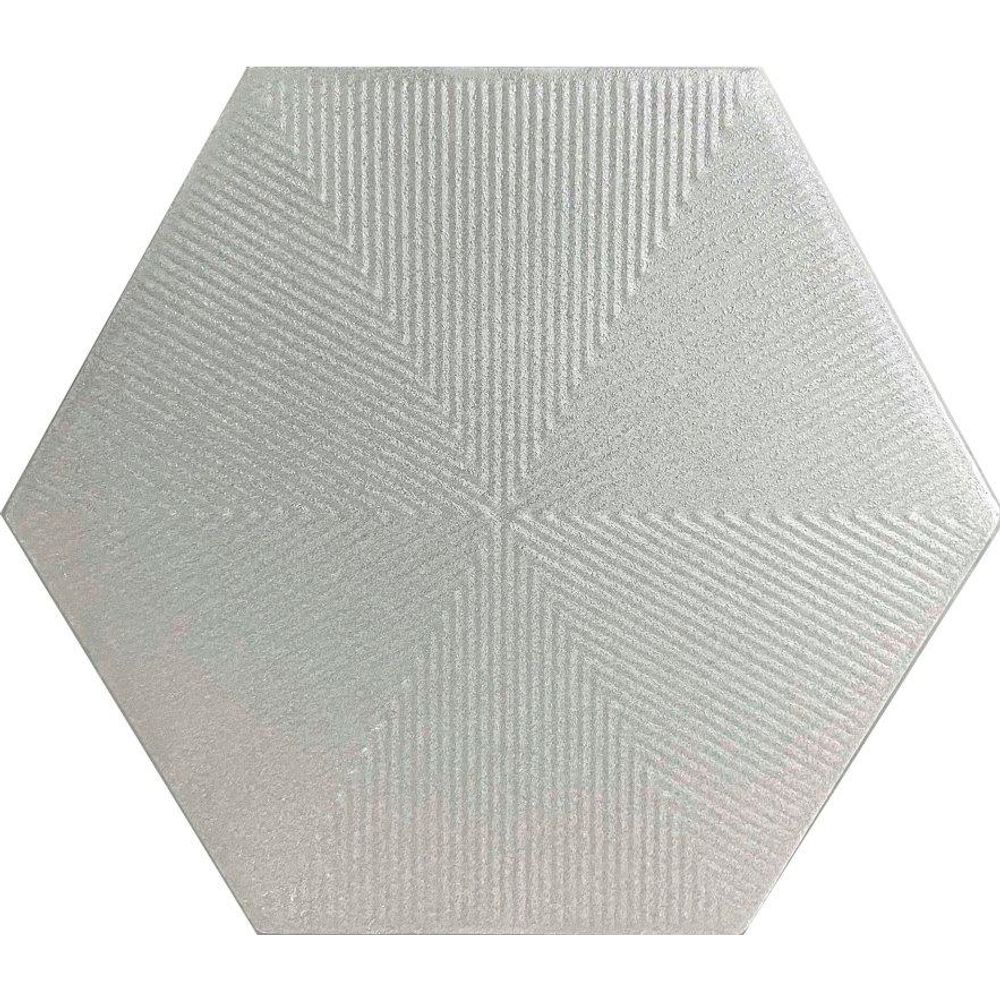 Revestimento Cerâmico Ceral Hexagonal Connect Soft Grey Brilhante 22,8 -  revesteonline