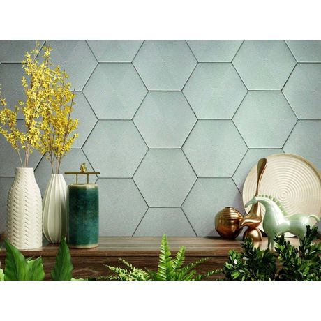 Revestimento-Ceramico-Ceral-Hexagonal-Connect-Green-Brilhante-228 Revestimento-Ceramico-Ceral-Hexagonal-Connect-Green-Brilhante-228