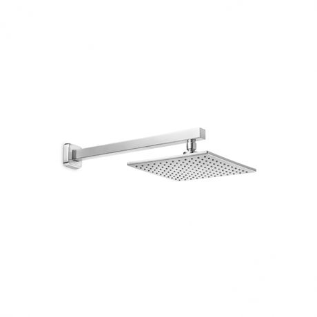 Chuveiro-Celite-Quadrado-de-Parede-220mm-com-Braco-Linhas-Elite-