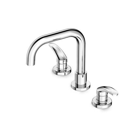 Misturador-Roca-de-Mesa-para-Lavatorio-3-Furos-Bica-Alta-90°-com-Valvula-de-Escoamento-Linha-Nexo