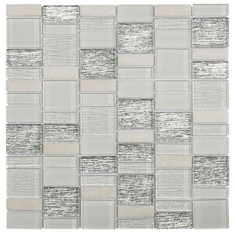 Pastilha-de-Vidro-Luzzo-Cristal---Pedras-LFP-19-Brilhante-Mix-48X15-48X23-e-48X40-Placa-30X30