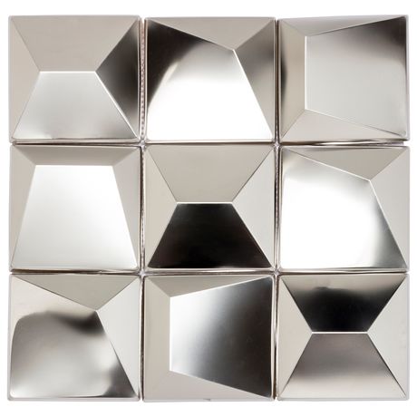 Pastilha-de-Aco-Inox-Luzzo-Jazz-Cube-Silver-Fosca-e-Brilhante-10X10-Placa-305X305