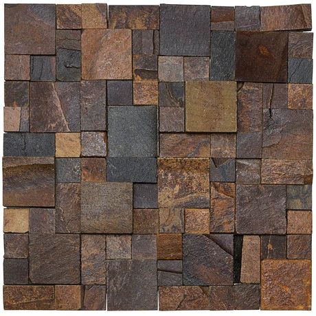 Pastilha-de-Pedra-Luzzo-Pedra-Natural-Ferro-107-Rustica-Tamanho-Variavel-Placa-30X30 Pastilha-de-Pedra-Luzzo-Pedra-Natural-Ferro-107-Rustica-Tamanho-Variavel-Placa-30X30