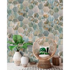 Porcelanato-Gabriella-Hexagonal-Tropicalia-HX-501-TROP--Brilhante-17x195