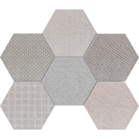 Porcelanato-Gabriella-Hexagonal-Tessuto-HX-502-TESS--Acetinado-17x195